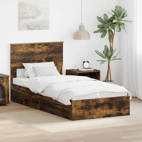 Maison Exclusive Aufbewahrungsbett Geräucherte Eiche 100 x 200 cm