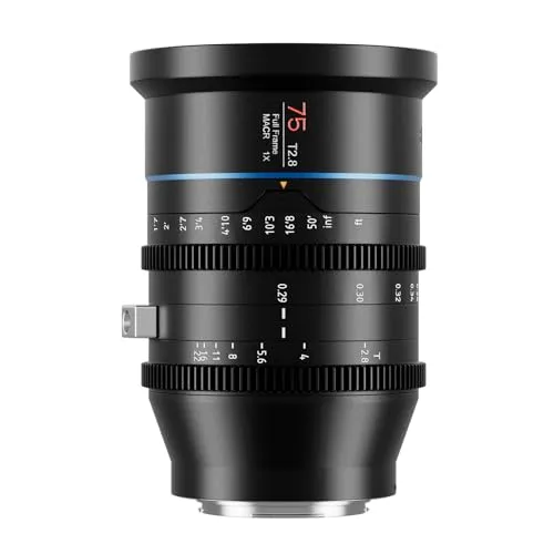 SIRUI 75 mm Jupiter Makro T2.8 Vollformat Cine Prime Objektiv, für EF-Mount Kameras, kompatibel mit BMPCC-6k, BMPCC-6k-pro, EOS C300 Mark III, EOS C500 Mark II, professionelles EF-Mount-Objektiv