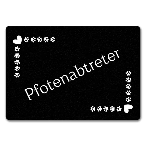 Pfotenabtreter Fußmatte in 35x50 cm ohne Rand mit Spruch