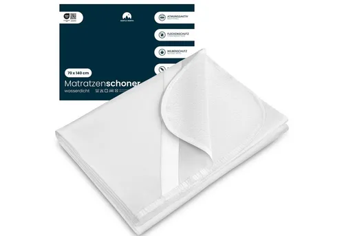 Matratzenschoner Matratzenauflage als Nässeschutz für Kinder o. Inkontinenz wasserdicht Gentle North, 100% wasserabweisend - wasserfest - allergikergeeignet - Eckbändern