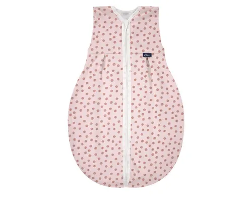 Alvi® Kugelschlafsack Molton Curly Dots, 110 cm - Babyschlafsäcke, leichter Sommerschlafsack mit TOG-Wert 0,5 für optimales Schlafklima und viel Strampelfreiheit dank Birnenform.