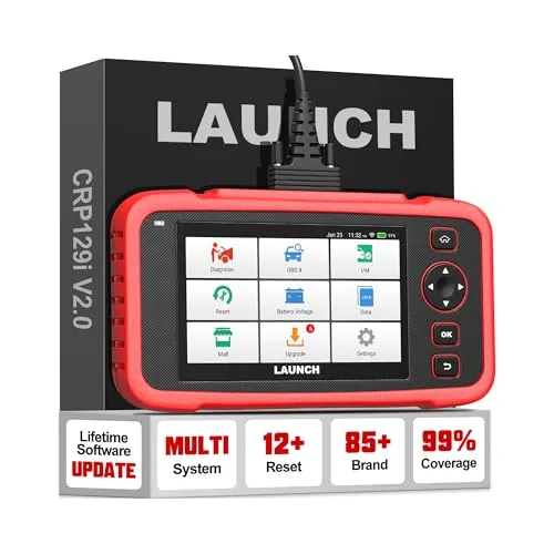 LAUNCH CRP129i 2.0 OBD2 diagnosegerät 4 System KFZ Codeleser ENG/ABS/SRS/at Auto für Fahrzeuge, 12+ Reset ABS/TPMS/Öl/EPB/SAS/BMS/AF/Injektor/Drosselklappe Reset, DPF Regenerierung