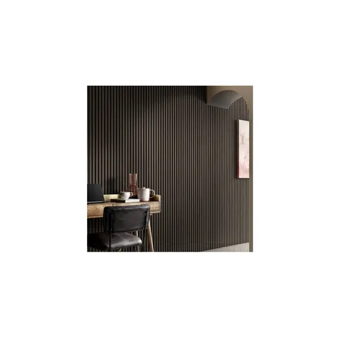 HOME DELUXE Wandpaneel Akustikpaneel SONIC - Stylisches Wandpaneel für ein modernes Raumgefühl. Hochwertige, schallabsorbierende Filz-Oberfläche in Smoked Oak. Ideal für Wohnzimmer, Büro oder Flur – einfache Montage für dein DIY-Projekt!