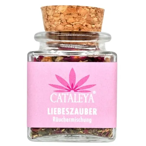 Räuchermischung Liebeszauber für Liebe. Räucherkräuter, Hölzer und Rosenweihrauch für Energetische Reinigung, Selbstliebe, Love Spell oder gegen Liebeskummer