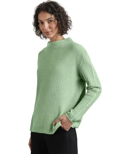 STREET ONE Damen A303049 Pulli mit Kontrastdetail, Mehrfarbig, 42 - Pullover für Damen mit modischem Turtleneck und Stretchanteil für optimalen Tragekomfort, ideal für stylische Outfits.