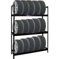 PROREGAL® Schwerlastregal Reifenregal TIGER XL - 300kg Fachlast für bis zu 21 Reifen - Schwerlastregal für die Lagerung von bis zu 21 Reifen, verstellbare Ebenen und einfacher Aufbau für optimale Nutzung in Garage oder Werkstatt.