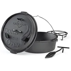 Küchenprofi Feuertopf BBQ Dutch Oven Gusseisen 5,5L von Küchenprofi