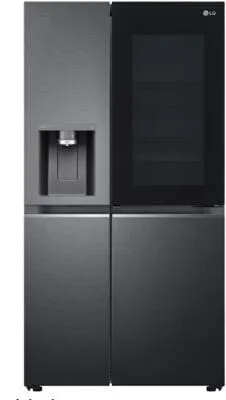 LG GSXV90MCDE Side-by-Side Kühlschrank mit InstaView in schwarz von LG