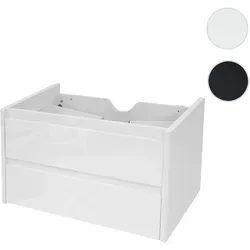 Waschbeckenunterschrank HWC-B19, Hochglanz Soft-Close 50x80cm - Waschbeckenunterschrank mit modernem Design und Soft-Close-System, ideal für zusätzlichen Stauraum im Badezimmer und platzsparend mit Siphon-Aussparung.