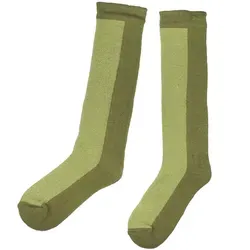 WERI SPEZIALS Strumpfhersteller GmbH Kniestrümpfe Kinder Plüsch Kniestrümpfe Voll Frottee Thermo >>Duo<< Baumwolle grün 39-42