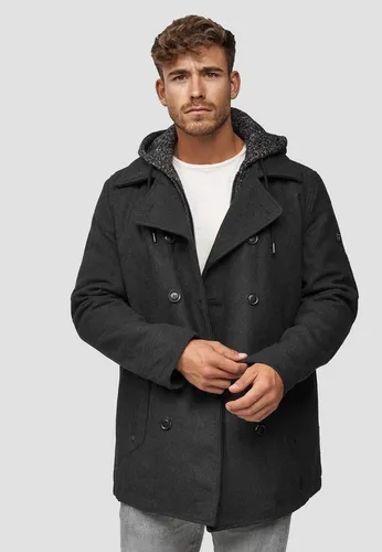 Indicode Herren Cliff Kurzmantel mit Stehkragen - Wollmantel in Charcoal Mix, Größe S - Stylischer Herrenmantel mit Stehkragen, ideal für jede Gelegenheit. Zwei Eingriffstaschen und eine Innentasche bieten praktischen Stauraum. Hochwertige Materialien garantieren angenehmen Tragekomfort.