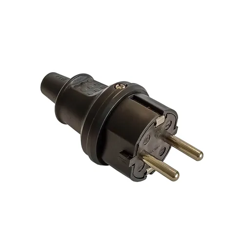 Schukostecker Schuko Schutzkontakt Stecker 16 A 230 V Gummi 2 - 3 polig IP44