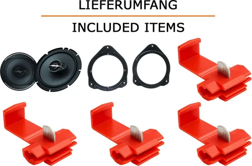 Pioneer TS-A1671F Lautsprecher Einbaupaket für Audi A1 8X