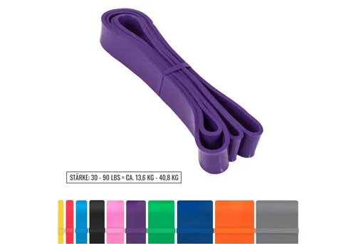 GORILLA SPORTS Trainingsband Fitnessbänder - 10 verschiedene Stärken - Fitnessbänder in 10 Stärken für effektives Widerstandstraining und vielseitige Übungen. Ideal für Stretching, Pilates, Yoga und Physio, optimal für Zuhause oder unterwegs.