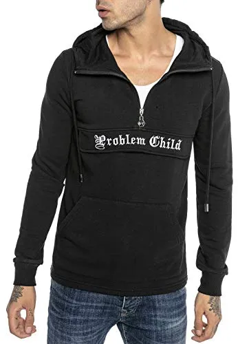 Redbridge Hoodie Herren Kapuzen-Pullover Schwarz XL - Modischer Kapuzenpullover für Herren mit atmungsaktivem Materialmix für hohen Tragekomfort. Ideal für Freizeit und Beruf, mit sportlichem Schnitt und auffälligem Schriftzug.