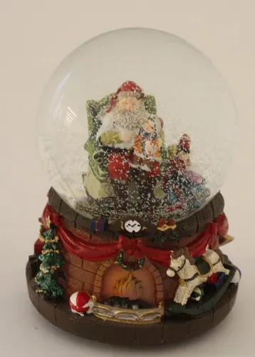 Schneekugel Spieluhr mit Weihnachtsmann - 2 Modelle wählbar - Schneekugeln für Weihnachten mit Musik, ideal für festliche Dekoration und Geschenkideen. Maße: 15 cm breit, 11 cm hoch. Perfekt für jeden Raum!