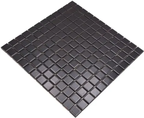 Mosaik Fliese Keramik schwarz matt für BODEN WAND BAD WC DUSCHE KÜCHE FLIESENSPIEGEL THEKENVERKLEIDUNG BADEWANNENVERKLEIDUNG Mosaikmatte Mosaikplatte