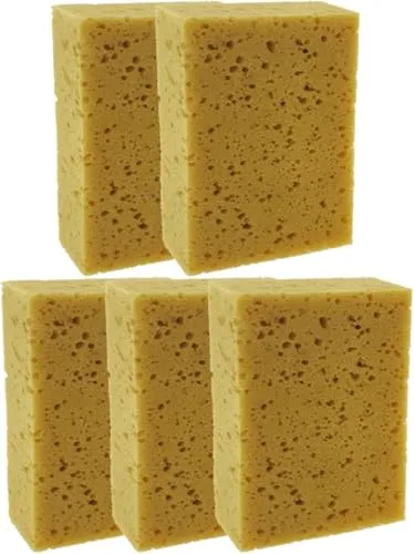 varivendo Premium Baustoff Fliesenlegerschwamm Set - 5X Schwämme, 155 x 110 x 60 mm - hoch saugfähiger Reinigungsschwamm für Auto, Haushalt und Handwerk