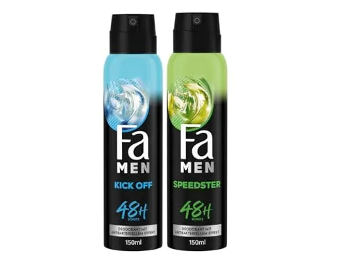 Fa Deodorant & Bodyspray Kick Off, 1x 150ml & Fa Men Deodorant & Bodyspray Speedster, 1x 150ml