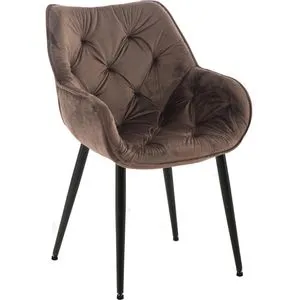 CLP Stuhl Tanna Samt - Bequemer Esszimmerstuhl mit Bodenschonern - Eleganter Esszimmerstuhl mit gesteppter Samtpolsterung und hohem Sitzkomfort. Robustes Metallgestell mit Bodenschonern schützt Ihren Boden vor Kratzern. Pflegeleicht und in modernen Farben erhältlich.