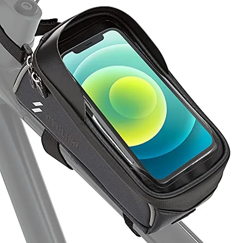 EAZY CASE Fahrrad Rahmentasche, wasserfeste Fahrradtasche mit Smartphone Halterung, Handyhalterung mit Touchscreen perfekt zur Navigation auf dem Rad