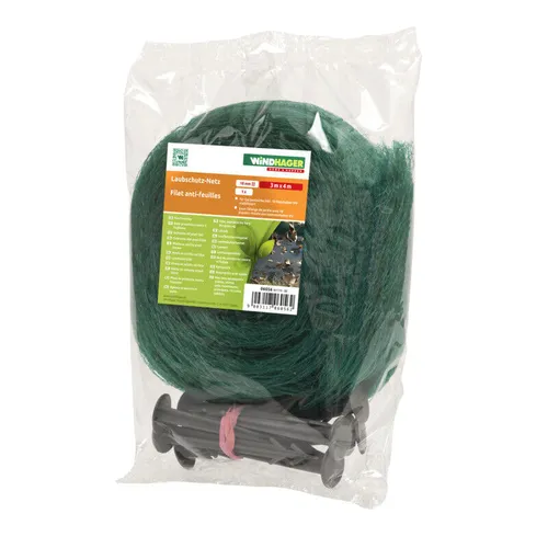 Windhager Laubschutz-Netz 4x3m (inkl. 10 Netzhaltern)