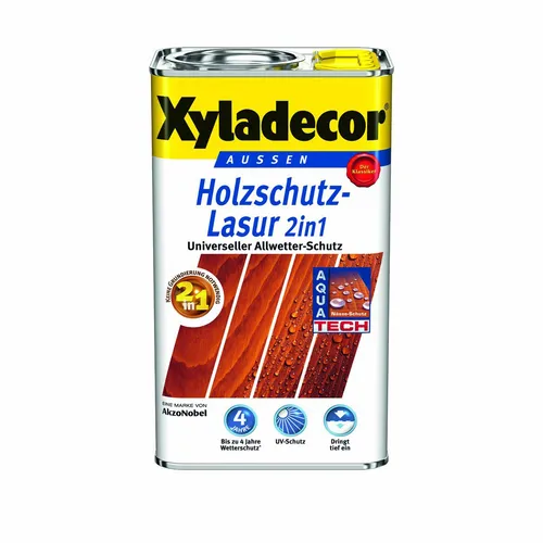 Xyladecor Holzschutzlasur 2in1 für Aussen Farbe : 205 - Kastanie 750ml