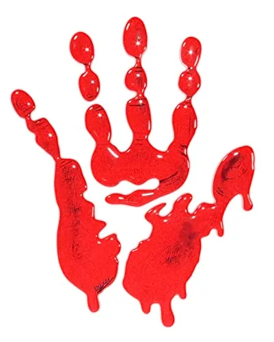 BIKE-label Tankpad 3D Motorrad Aufkleber Reflex Rot Hand Abdruck X507605