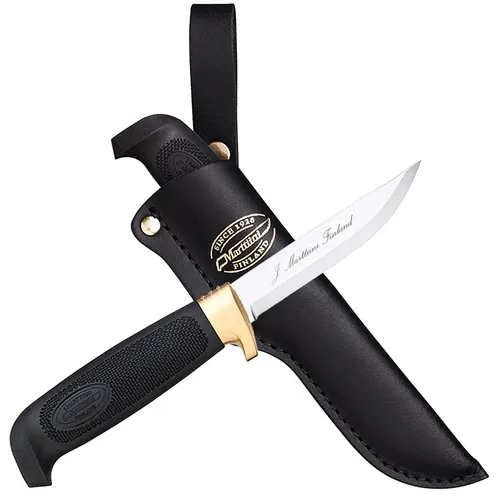 Marttiini Little Condor mit 9 cm Edelstahlklinge, Gummigriff und Lederscheide