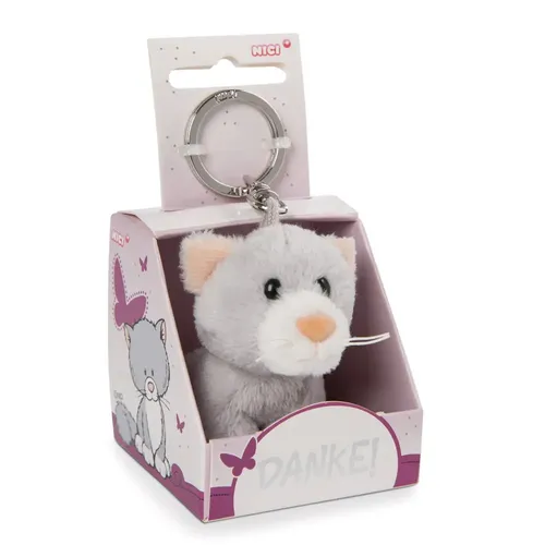 Schlüsselanhänger Katze ''Danke!'' in Geschenkverpackung