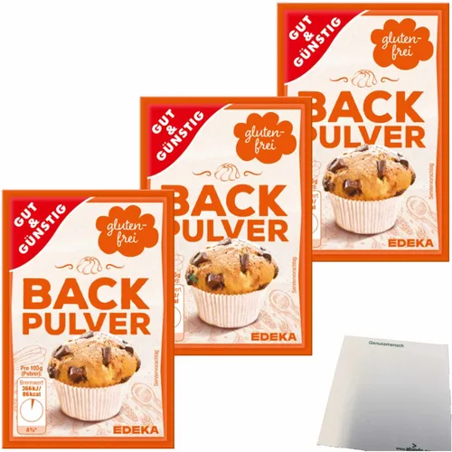 Gut & Günstig Backpulver 3er Pack 3x150g Beutel usy Block von GUT&GÜNSTIG