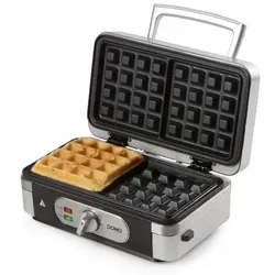 Domo Sandwichmaker 3in1 DO9136C - 1000W Wechselplatten für Waffeln, Panini und Grill - Sandwichmaker mit 3-in-1 Wechselplatten für vielseitige Zubereitung. Antihaftbeschichtung und stufenlose Temperatureinstellung sorgen für perfekten Genuss.