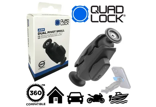 Quad Lock Handy-Halterung QUAD LOCK 360 Arm Dual Pivot Smal (2) Multi Gelenk Arm Handy Halter