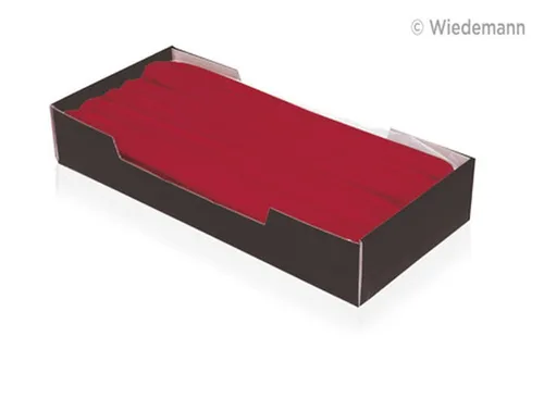 12x Leuchterkerzen 250x25 Dunkelrot Tafelkerzen Spitzkerzen  RAL Gastro-Qualität