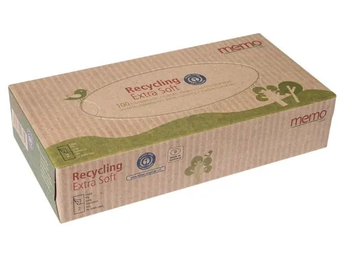 memo Papiertaschentücher memo Kosmetiktücher 'Recycling Extra Soft' (100-St)