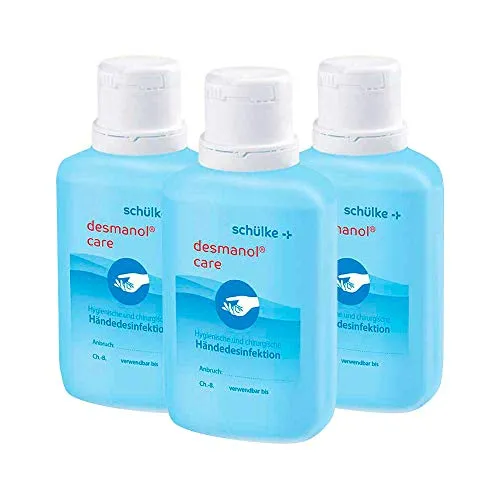 3x 100 ml Schülke Desmanol® Care Händedesinfektionsmittel Desinfektionsmittel, parfümfrei, Panthenol