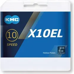 KMC Unisex – Erwachsene X10 EL TiNi 10-Fach Kette - Leichte 10-fach Fahrradkette mit nur 250 g, 114 Gliedern und goldener Farbe. Ideal für anspruchsvolle Radfahrer, inklusive MissingLink Verschlussglied.