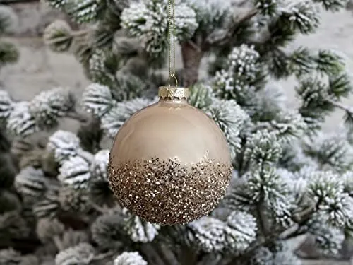 Chic Antique Weihnachtskugel Kugeln, Tropfen, Zapfen, Anhänger,Antik Glaskugel m.Muster Vintage Christbaumkugel Weihnachten X-Mas versch. Größen und Formen Skan Design 51914-18 8 7 - 10