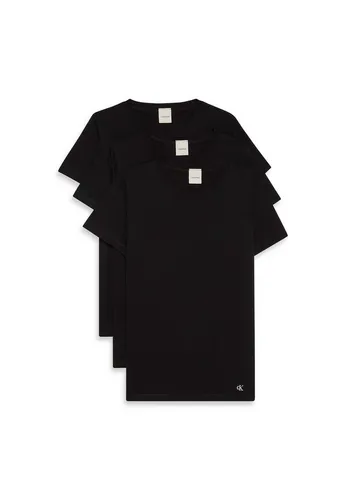Calvin Klein Underwear T-Shirt COTTON TEE 3PK - Herren-Shirts, 3er-Pack aus 100% Baumwolle, ideal für den täglichen Komfort mit Rundhalsausschnitt in klassischem Schwarz.
