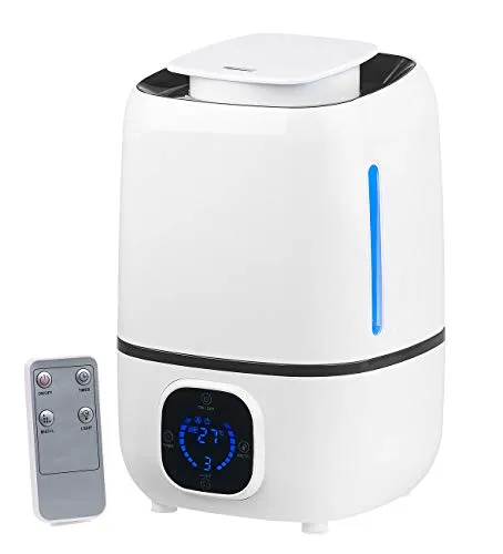 Ultraschall-Luftbefeuchter mit Aromafach - Luftbefeuchter mit 360°-Vernebler und 280 ml/Std. Leistung, ideal für ein gesundes Raumklima und entspannende Duftnoten.