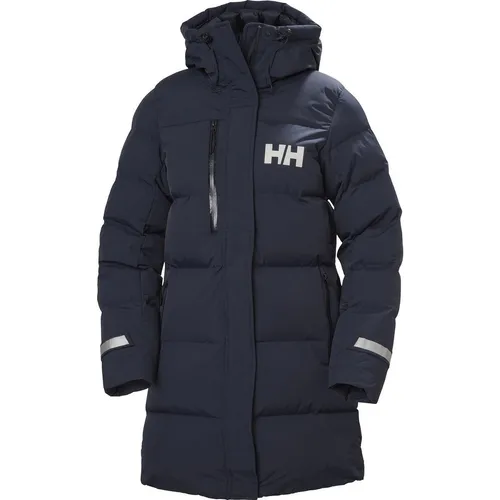 Helly Hansen Damen W Adore Puffy Parka, Marineblau, XL - Funktionsjacke mit wasserabweisender Beschichtung und synthetischer Druckluftisolierung, ideal für kühle Tage, mit verstellbarer Kapuze und praktischen Taschen.