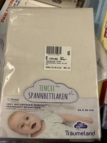 Träumeland Spannbetttuch Jersey weiß 40x90 TOP