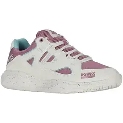 K-Swiss Tura Team Damen Padelschuhe - Weiß, Größe 38 - Entdecken Sie die K-Swiss Tura Team Padelschuhe: Leicht, atmungsaktiv und mit strapazierfähiger Außensohle für optimalen Grip. Ideal für Padel und den Alltag, bieten sie Komfort und Stabilität bei jedem Schritt.