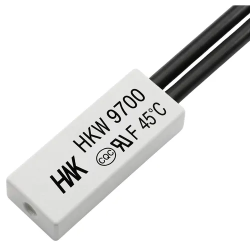 HKW9700 Temperaturschalter flach, 45°C ± 4,5°C, Öffner NC, max. AC 250V/5A, max.
