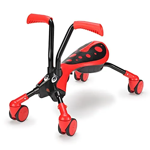 Scramblebug Skarabäus Rutschauto mit 4 Rädern für Kleinkinder von 1 bis 3 Jahren, faltbar, entwickelt Gleichgewicht und Motorik, Kratzfeste Räder mit 360 Grad