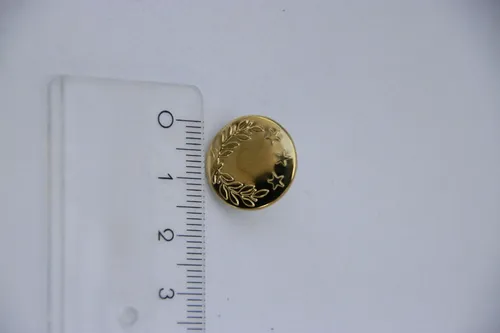 Jeansknöpfe Hosenknopf Knöpfe 10 Stück Eichenlaub Sterne Gold 17 mm Ersatzknopf