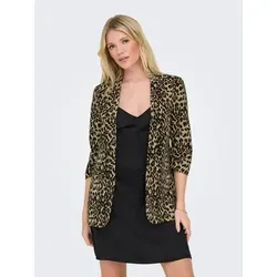 Only Blazer ONLELLY 3/4 LIFE BLAZER AOP in Braun, DE 38 - Business-Mode: Eleganter Only Blazer ONLELLY 3/4 mit einzigartigem Allover-Print, perfekt für stilvolle Auftritte im Büro oder bei Events.