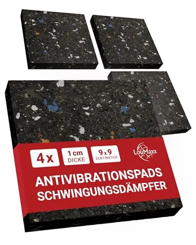 Produktbild LouMaxx Antirutschmatte Waschmaschine 4er Set 9cm x 9cm