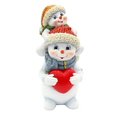 Dekohelden24 Dekofigur Schneekinder in verschiedenen Varianten, Detailreiche Schneemannfigur, liebevolle Szene