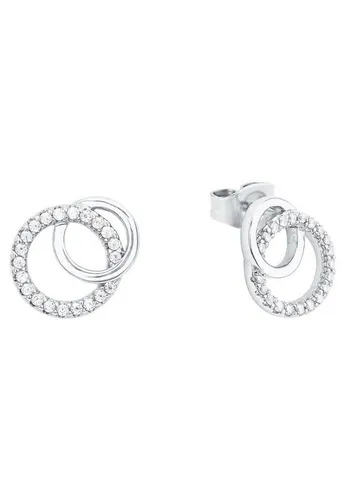 Amor Ohrstecker 925 Sterling Silber mit Zirkonia - Elegante Damen Ohrringe aus 925 Sterling Silber, mit funkelnden Zirkonia-Steinen – die perfekte Geschenkidee für besondere Anlässe in einer stilvollen Schmuck Geschenk Box.